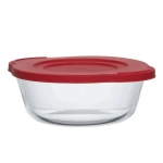 Посуда для свч круглая 840 мл c пластиковой крышкой