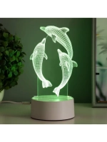 Светильник сенсорный «Дельфины» LED 7 цветов USB/от батареек