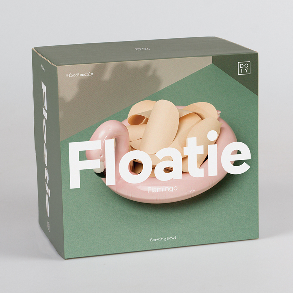 Блюдо сервировочное doiy, floatie flamingo, 11х16х18 см