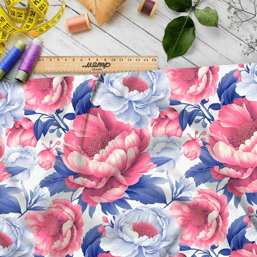 Ткань премиум сатин фееричные краски