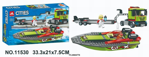 Конструктор Сити "Транспортировщик скоростных катеров" 250 дет.