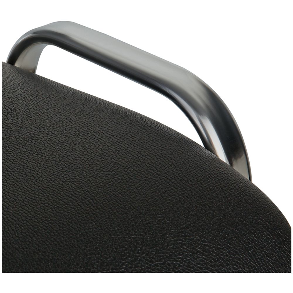 Стул Helmi "Изо" HL-F01, офисный, каркас хром, кожзам, до 90кг, черный