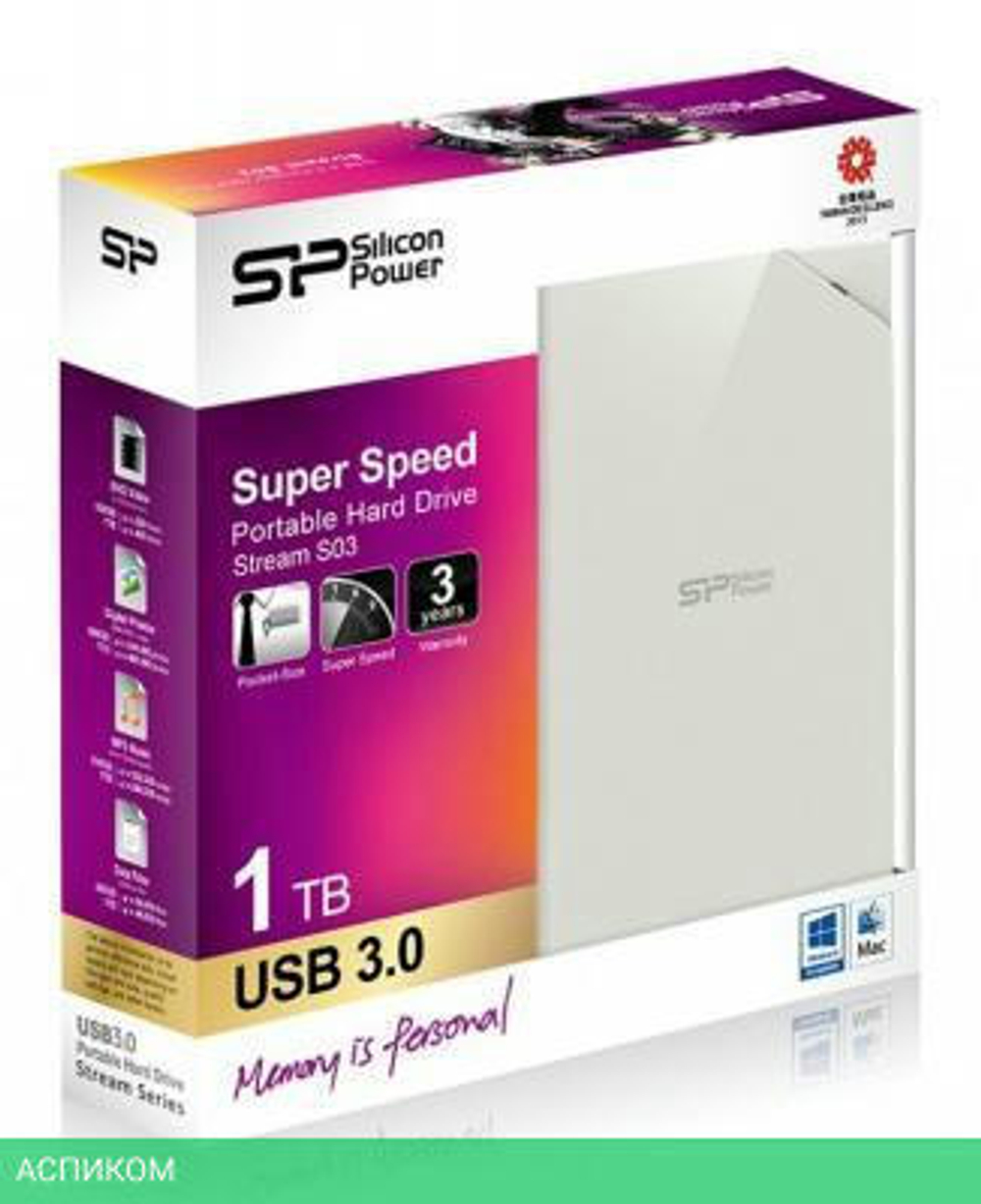 Внешний накопитель Silicon-Power 1TB SP010TBPHDS03S3W