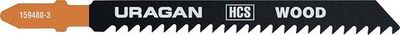 URAGAN T111C, T-хвост., по дереву, HCS, шаг 3 мм, 75 мм, 2 шт, полотна для лобзика (159480-3)