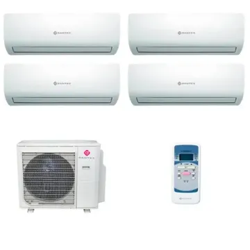Мультисплит система на 4 комнаты Dantex RK-M09C2N x 4 / RK-4M36HM2E-W