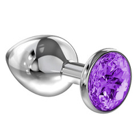 Анальная пробка 8см с фиолетовым кристаллом Lola Games Diamond Purple Sparkle Large 4010-05Lola
