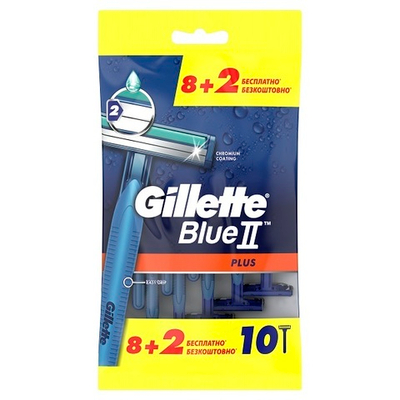 GILLETTE BLUE 2 Plus Бритвы одноразовые 8+2 шт
