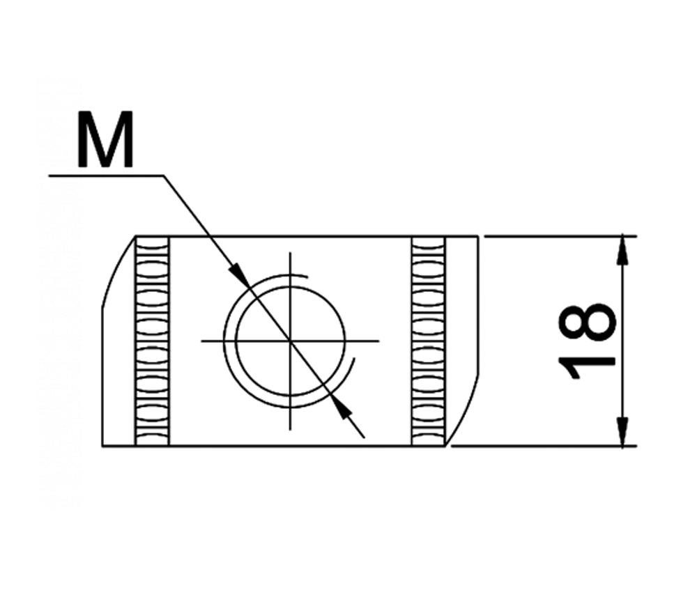 ТМС Strut канальная гайка M10 А2 (нерж.)