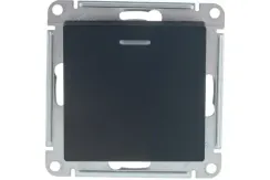 Выключатель Systeme Electric ATLASDESIGN 1 клавиша с индикатором карбон 36371