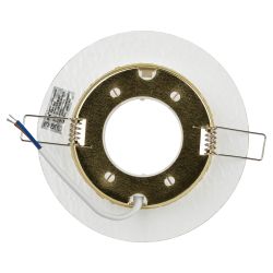 DK80 WH/GD Светильник ЭРА под лампу Gx53, 220V,13W, белый/золото | Встраиваемые светильники Для ламп GX53