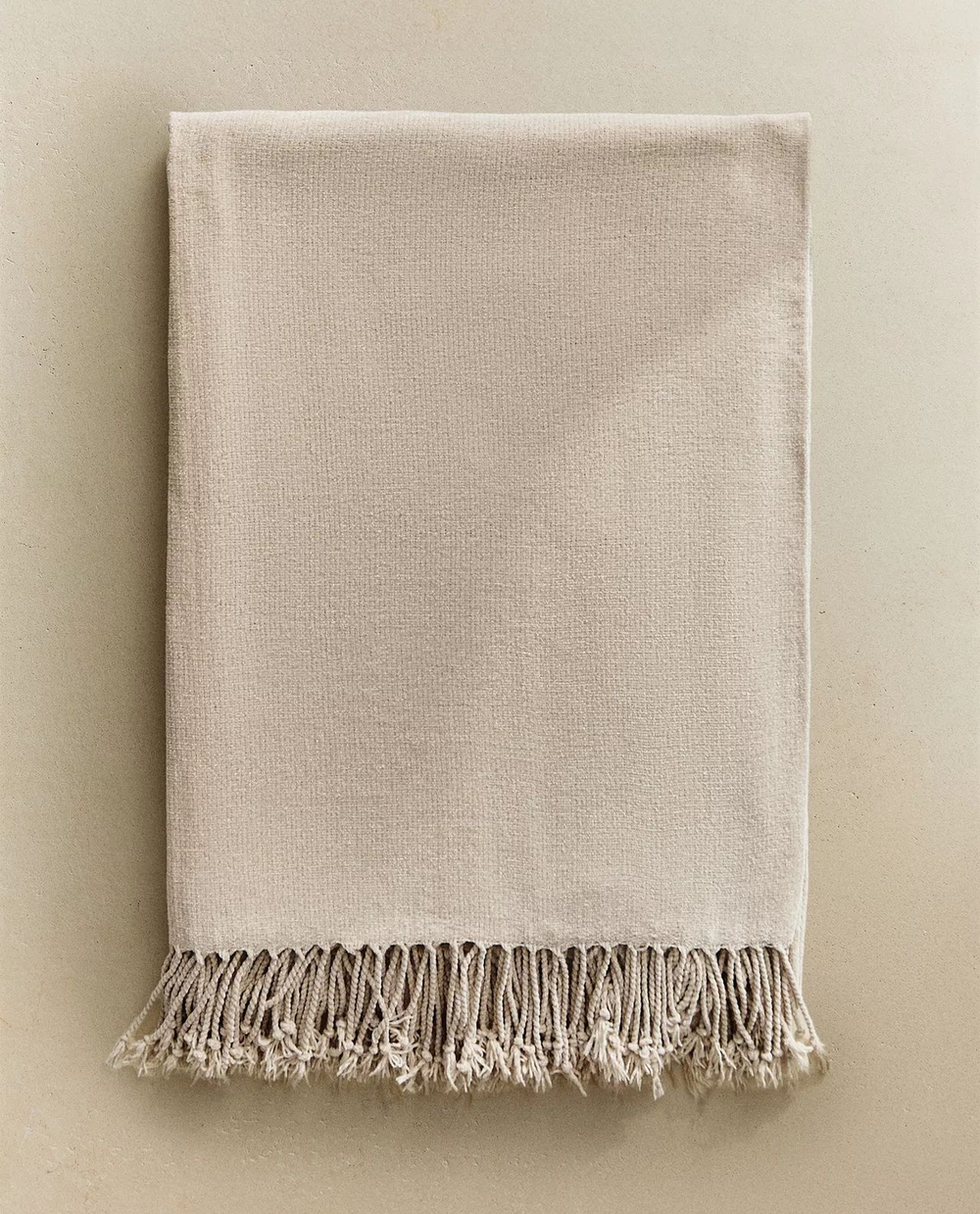 Zara Home - Синель одеяло, светло-бежевый, 140x190 см