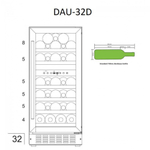 Винный шкаф DUNAVOX DAU-32.81SS