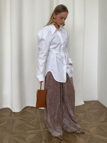 Белая рубашка Paper Moon с завязками на поясе