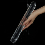 Фаллоимитатор двусторонний "Flawless Clear Double dildo 12", Прозрачный