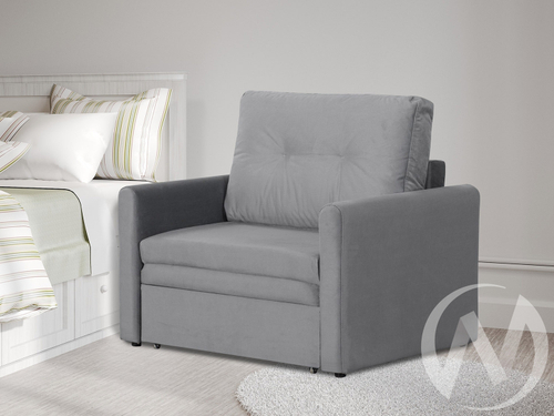 Диван прямой Юнат 2 (МД) Bismark 14 (велюр серый)