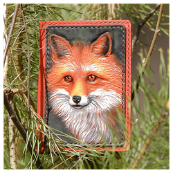 Кожаная обложка на паспорт «Лисичка»