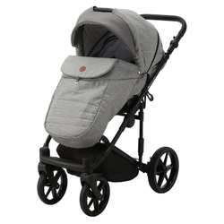 Детская коляска Adamex Amelia 2 в 1 AM250-TIP (СЕР ТК.+ СЕР.КОЖА)