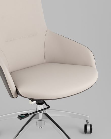 Кресло офисное TopChairs Soulo светло-серый, серый