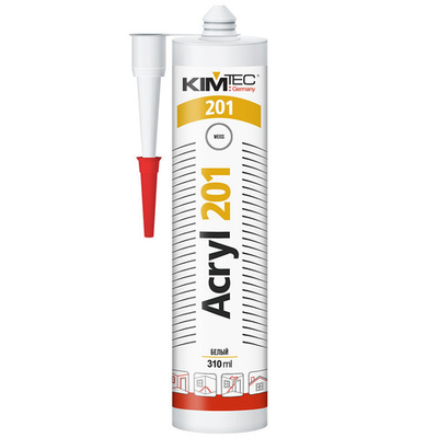 Герметик акриловый KIM TEC Acryl 201, 310 мл. белый.