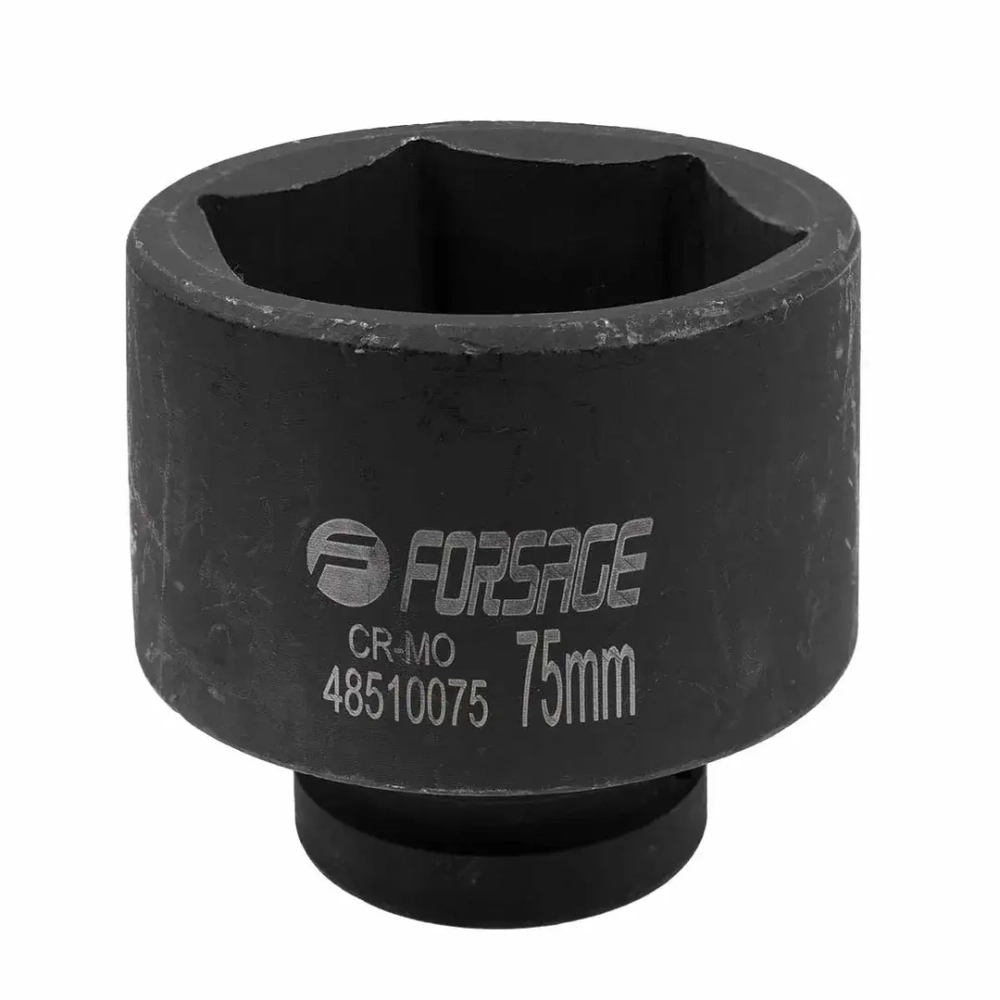 Головка ударная глубокая 75мм (6гр.) 1'' Forsage F-48510075