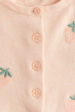 H&M Хлопковый кардиган, персиковый