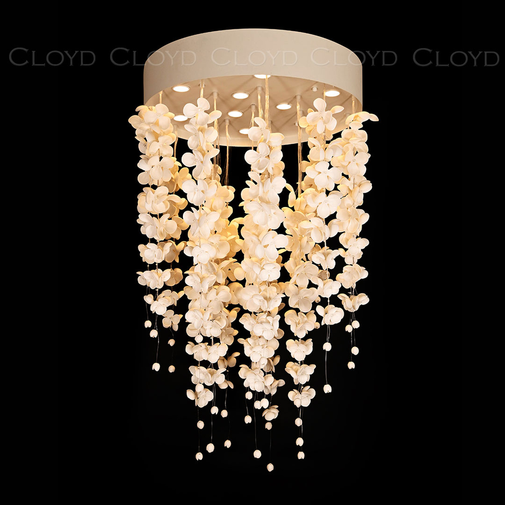 Люстра Cloyd TAONGI C9 / выс. 80 см - керамика - белый (арт.11333)