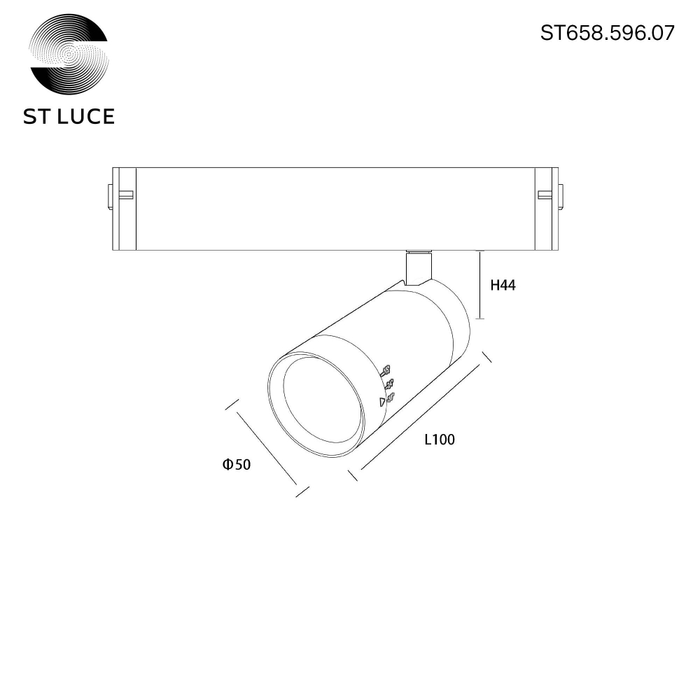 ST658.596.07 Св-к трек. SMART Zoom Белый LED 1*7W 2700K-6000K 400Lm Ra&gt;90 15-38 IP20 D40xH90 220V