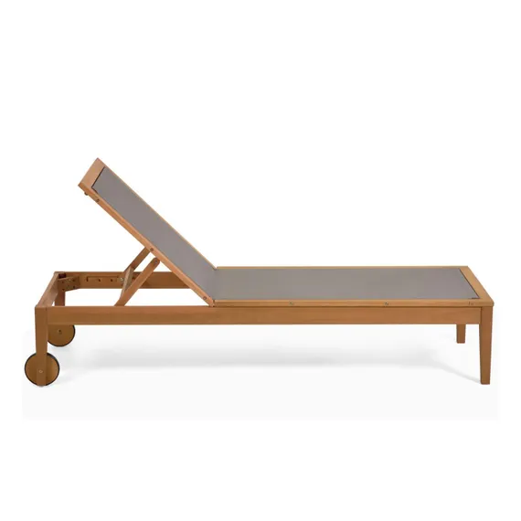 Шезлонг Caterin зеленый, массив эвкалипта