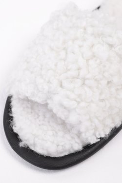 Женские меховые домашние тапочки