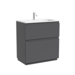 Тумба напольная SANCOS Folk Floor, 790х445х850, c двумя ящиками оснащенными доводчиками, Grey soft, арт.FL80FGS