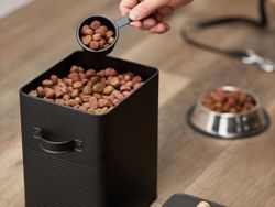 Банка для хранения универсальная Irmel, 6,2 л, с ложкой, графит