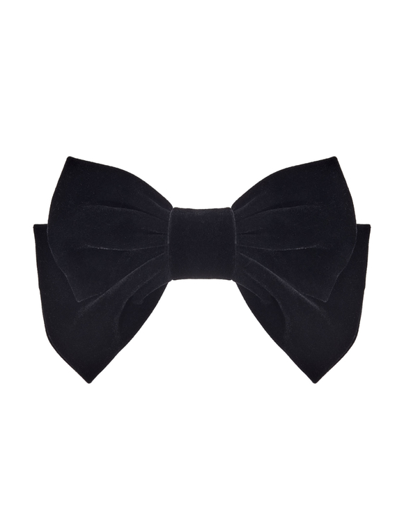 Заколка бархатный бант, классический