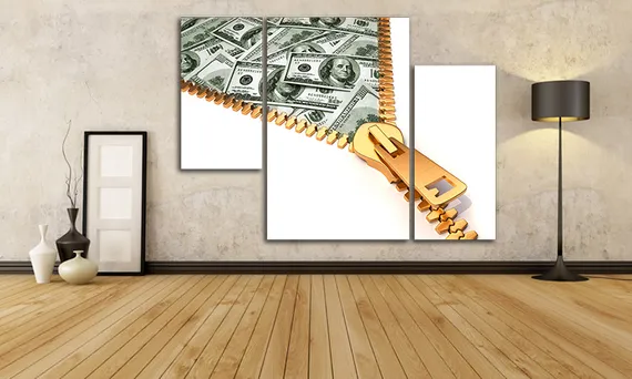 Модульная картина "Первый миллион"