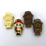 Пластиковая форма для конфет Щелкунчик 4 ячейки