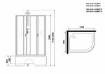 Душевая кабина Niagara Classic 120x80 L NG-2310-14LBKT без гидромассажа