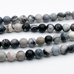 "Яшма паутина" бусины (мрамор), диаметр около 6,5-6,7 мм, цена за 29-30 шт (1/2 нити)