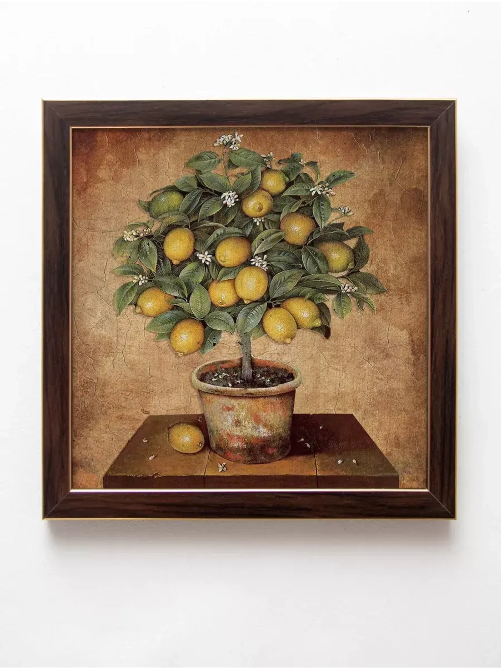 Картины на стену интерьерная на холсте 4 шт, 23*23 см