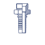 Фитинг DN 12 DK (Ш) 22x1.5 для оплёточных рукавов