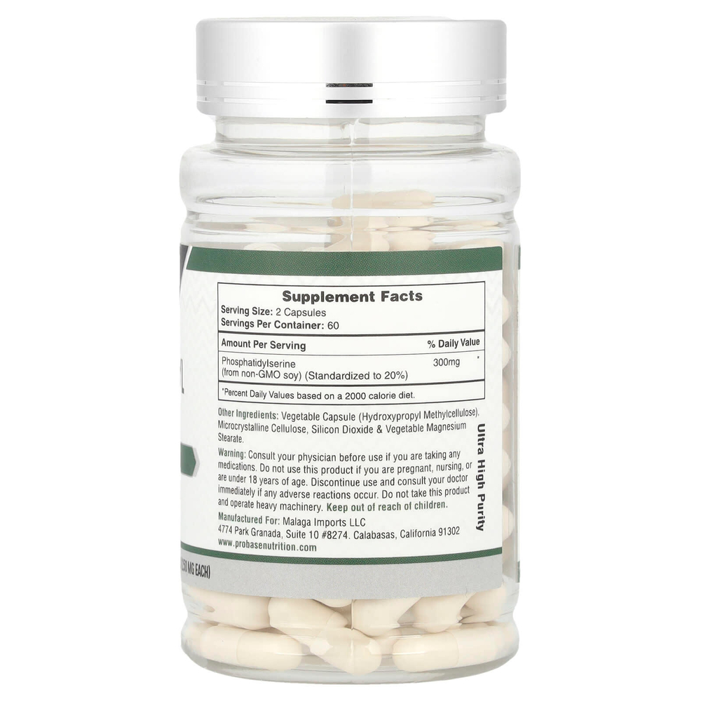 Probase Nutrition, Фосфатидилсерин, 120 капсул (150 мг на капсулу)