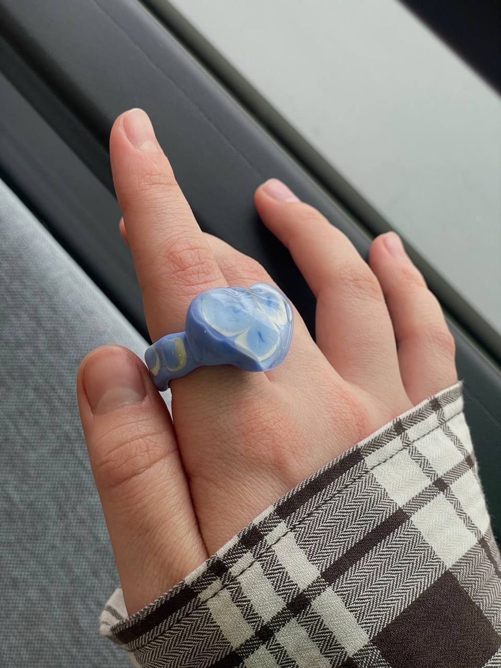 Кольцо Сердце, стекло