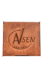 Ремень натуральная кожа обложка на паспорт ручная работа CRAFT в подарочной деревянной коробке