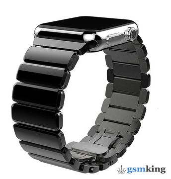 Ceramic Link Bracelet Black (Чёрный) for Apple Watch