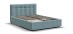 Белла Кровать+ПМ 140 Велюр Монолит аква