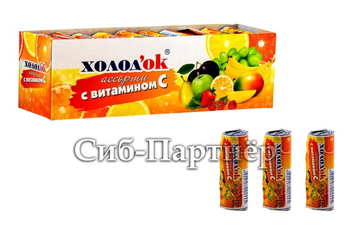 Конфеты "Холодок" таблетир  витамином С "Ассорти"  в стике 24*30 15гр,DE-040