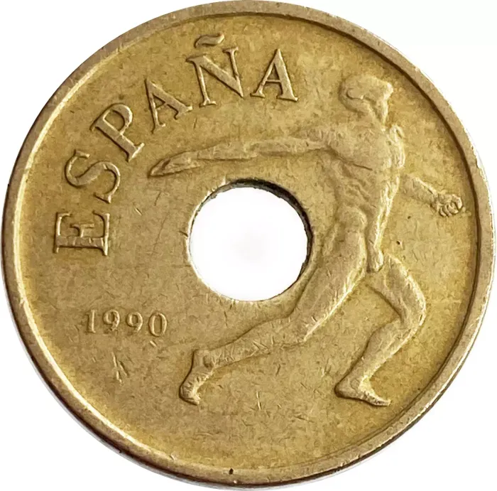 25 песет 1990-1991 Испания «Эмблема Олимпиады»