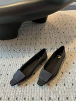 Балетки Saint Laurent сатиновые черные