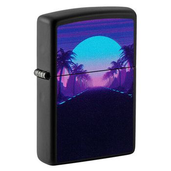 Зажигалка Zippo Sunset Black с покрытием Black Light (49809)