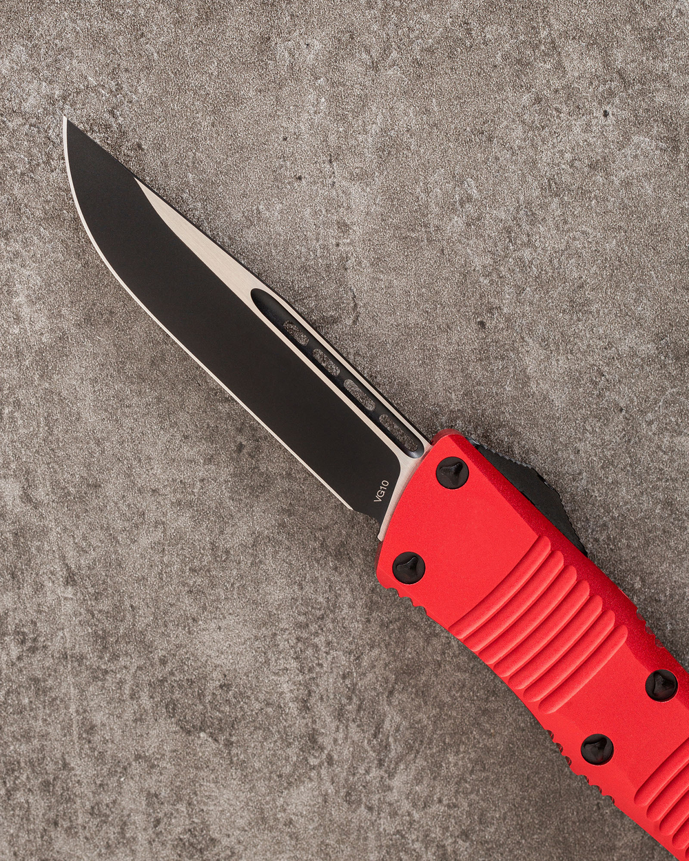Автоматический складной нож SteelBro Troodon S/E Red Droppoint Black VG-10 139-1RD (черный-красный)