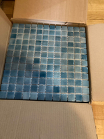 Мозаика стеклянная Atlantis Blue Art/Атлантика живописно-синий (24х24) 315х315х4 мм (шт)