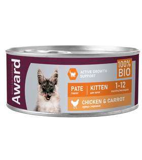 Award Котята паштет из курицы с морковью 100гр.